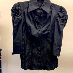 Black fitted blouse